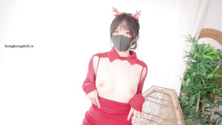 火爆网红玩偶姐姐『HongKongDoll』圣诞特辑