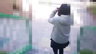 『岛国版百度云泄密流出』高校制服学妹和学长课间性福时光 卫生间无套爆操制服学妹 双视角自拍 高清1080P版